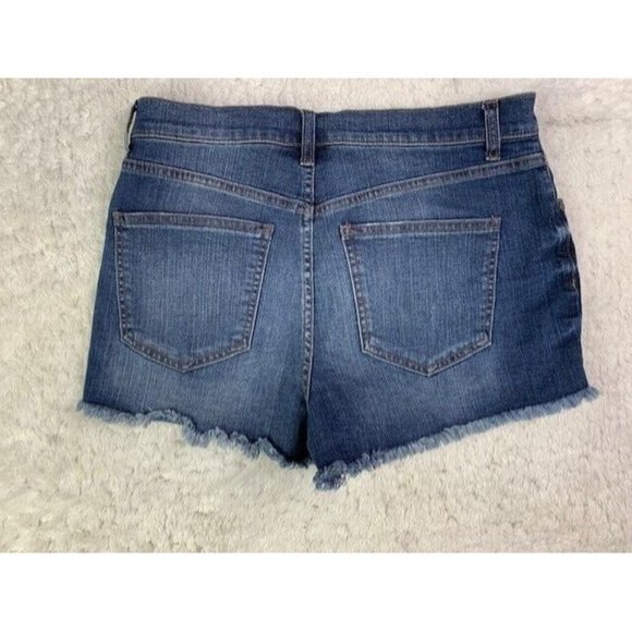 Refuge Size 8 Womens Shorts Button Fly Distress Cut Off High Rise Stretch - Picture 3 of 3